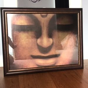 Beautiful Buddha face bronze wall art
